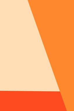 Tasarım için geometrik arkaplan. Üç kat turuncu ve bej, sonbahar paleti. Moda kombinasyonu. Pastel ve canlı renkler..