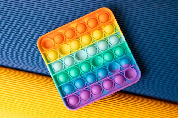 Pop Fundo Colorido Papel Ondulado Novo Brinquedo Antistress Sensorial Para — Fotografia de Stock