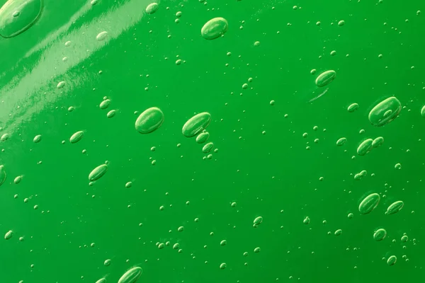 Frotis Cosmética Con Burbujas Fondo Verde Textura Cosmética Aloe Vera —  Fotos de Stock