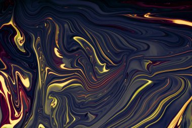 Derin mavi mermer soyut arka plan. Makyaj malzemesi. Güzel sıvı tırnak lekeleri. Sıvı sanat, dökme teknikleri..