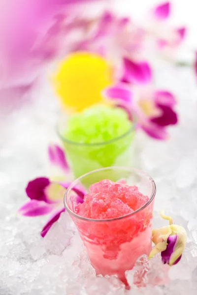 Sumo de fruta congelado (Granita ). — Fotografia de Stock