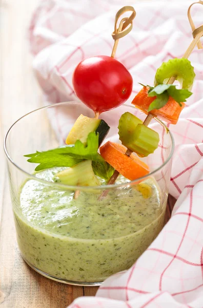 Green cream soup. — Stock Image Green cream soup. Stock Picture