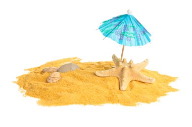 Sand and shells.