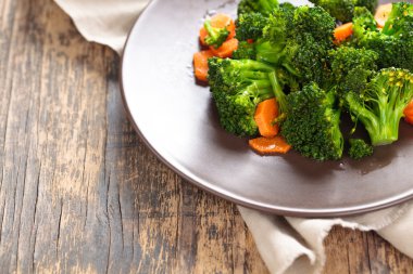 Tabağa Haşlanmış brokoli.