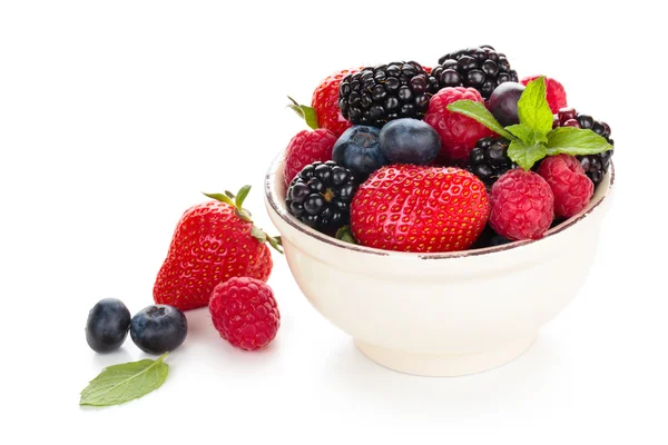 Frutta fresca in ciotola . — Foto Stock