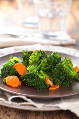 Tabağa Haşlanmış brokoli.