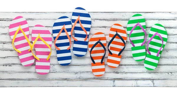 Kleurrijke flip-flops. — Stockfoto