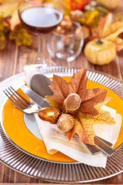 Şükran günü yemeği dekorasyon.