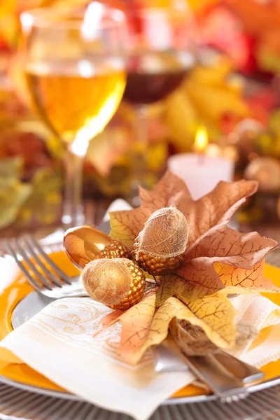 Thanksgiving diner decoratie. — Stockfoto