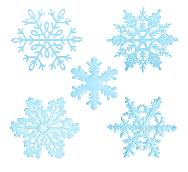 Blue snowflakes. — Stock Photo, Image