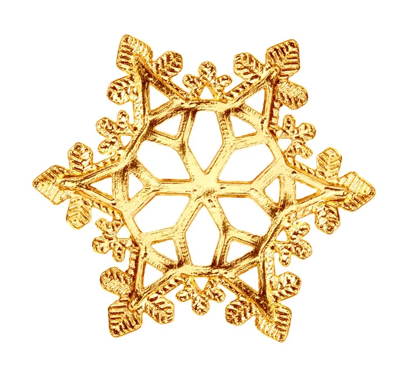 Golden snowflake. — Stock Photo, Image