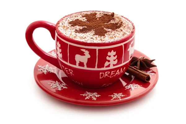 Hot chocolate for Christmas day. — Stock Photo, Image