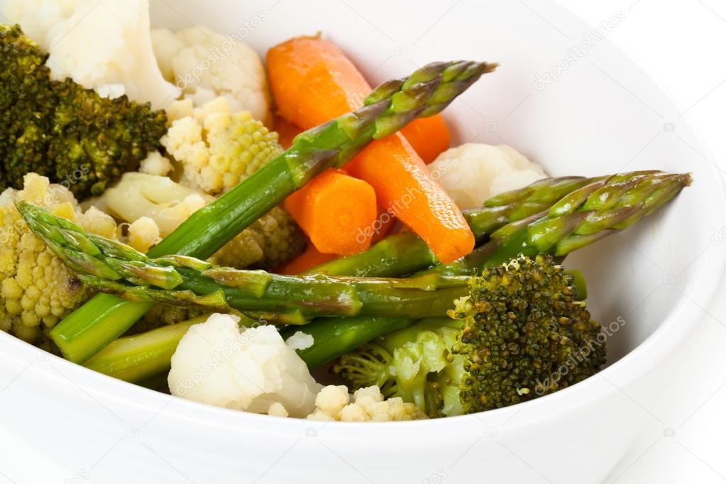 Steamed vegetables.