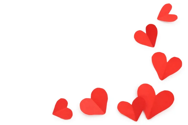 Red paper hearts. — Stock Photo, Image