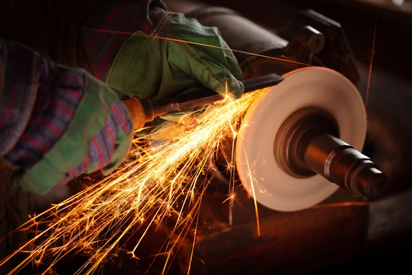 Grinder sparks. — Stock Photo, Image