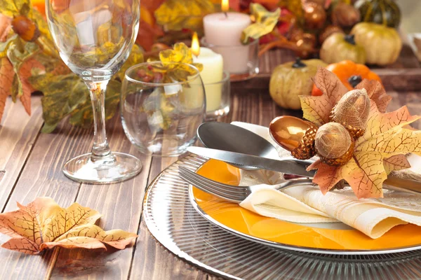 Thanksgiving diner decoratie. — Stockfoto