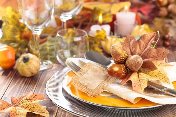 Thanksgiving diner decoratie. — Stockfoto