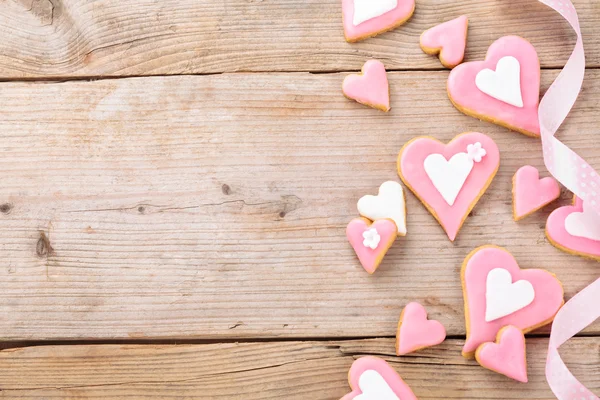 Τα μπισκότα σε σχήμα καρδιάς. — Φωτογραφία Αρχείου