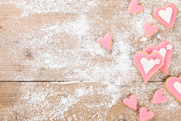 Τα μπισκότα σε σχήμα καρδιάς. — Φωτογραφία Αρχείου