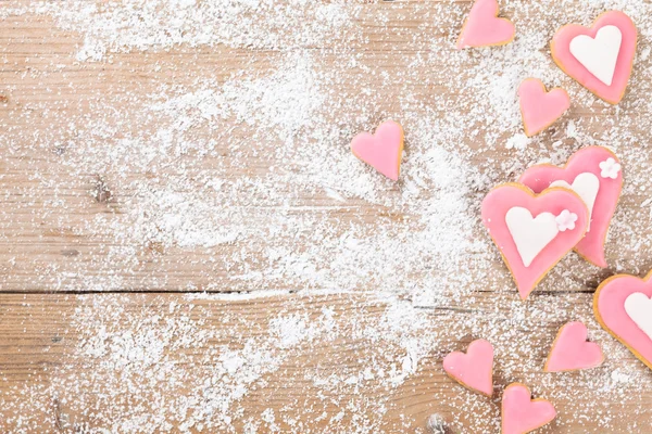 Biscotti a forma di cuore . — Foto Stock