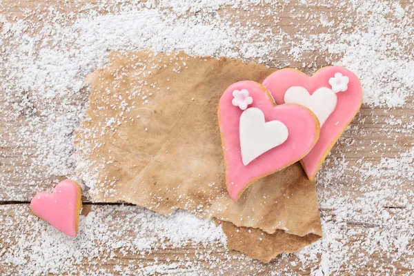 Cookies em forma de coração . — Fotografia de Stock