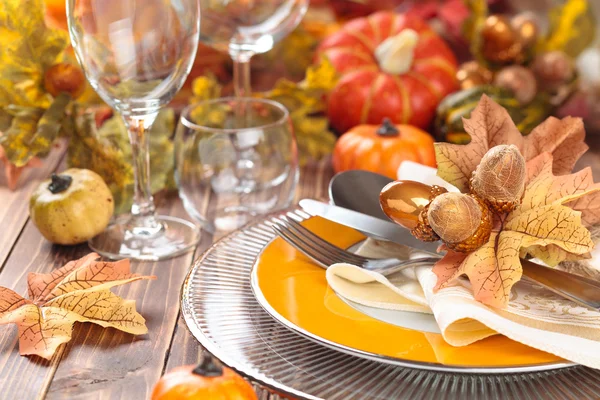 Thanksgiving diner decoratie. — Stockfoto