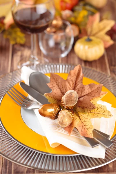 Thanksgiving dinner decoration. — Stock Photo, Image