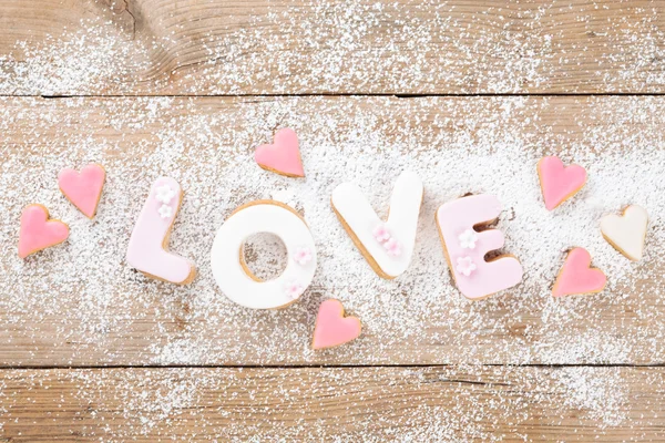 Biscotti a forma di cuore . — Foto Stock