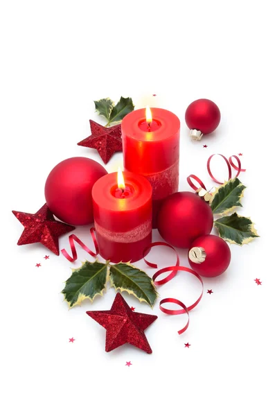 Christmas ornament with candles. — Stock Photo, Image