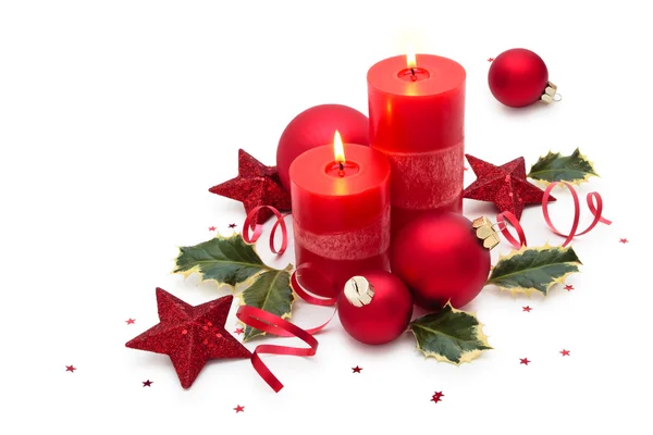 Christmas ornament with candles. — Stock Photo, Image