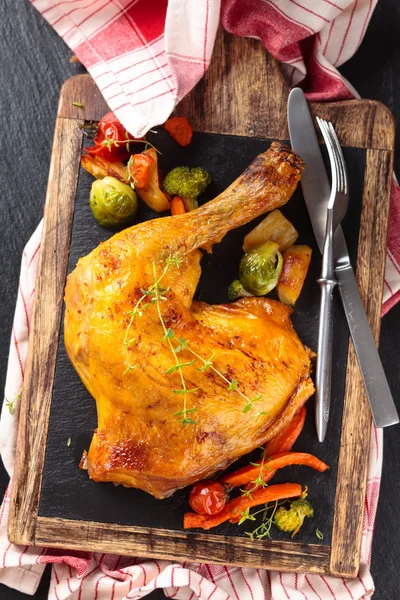 Baked chicken leg  . — Stock Photo, Image