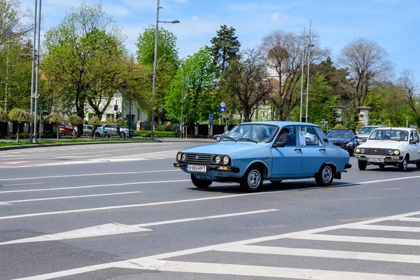 Bucarest Roumanie Avril 2021 Vieux Rétro Bleu Vif Roumain Dacia — Photo