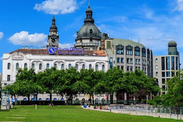 Budapest Hongrie Août 2019 Vue Face Des Vieux Bâtiments Historiques — Photo
