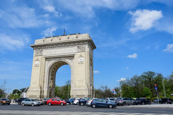 Bucarest Rumania Abril 2021 Arcul Triumf Arco Del Triunfo Arco — Foto de Stock