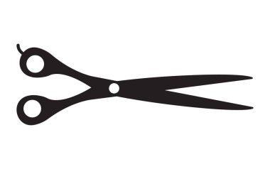 Makas vektör çizimi izole edildi