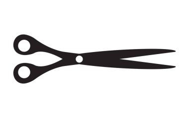 Makas vektör çizimi izole edildi