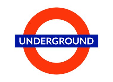 London Underground classic sign circle logo isolated on white background clipart