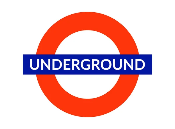 London Underground Klasyczne Logo Znak Koła Izolowane Białym Tle — Wektor stockowy