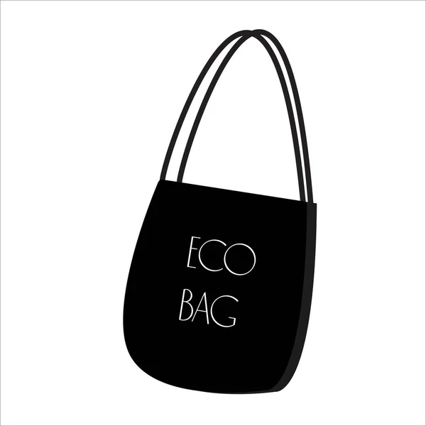 Eco bag icon. White background. Flat style — Stock Vector