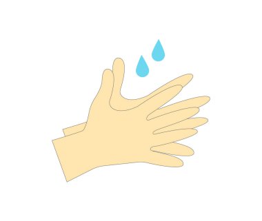 El yıkama vektör simgesi izole edilmiş. El dezenfeksiyon sembolü