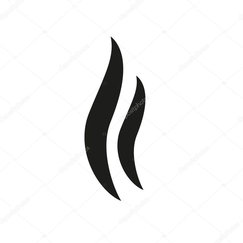 Aroma smell icon. Steam, vapor, odor, smoke sign or smell vector symbol isolated on white background