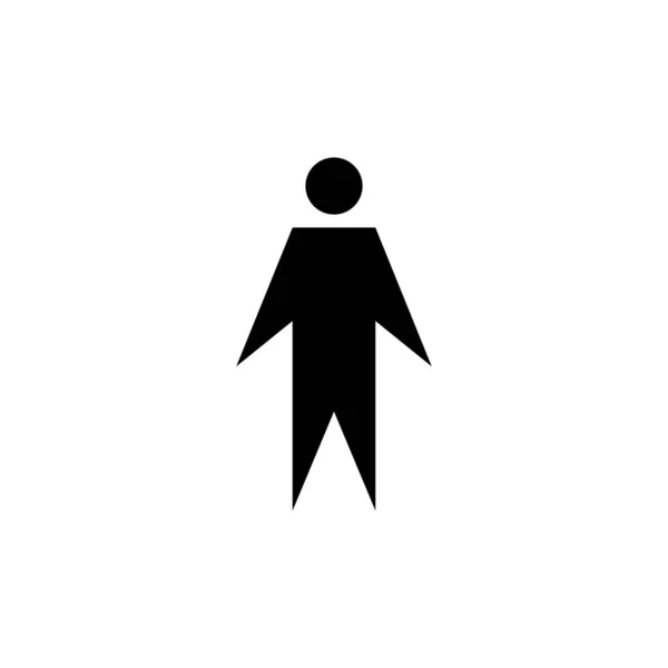 Мужская икона. Мужской знак для уборной. Пиктограмма мужского туалета для ванной. Символ векторного туалета — стоковый вектор