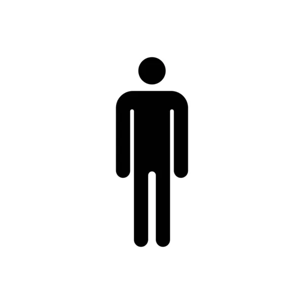 Man icoon. Een mannelijk teken voor het toilet. Boy WC pictogram voor badkamer. Vector toiletsymbool — Stockvector