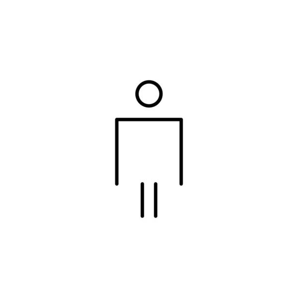 Icône abstraite linéaire homme. Signe masculin pour toilettes. Pictogramme WC garçon pour salle de bain. Symbole de toilette vectoriel — Image vectorielle