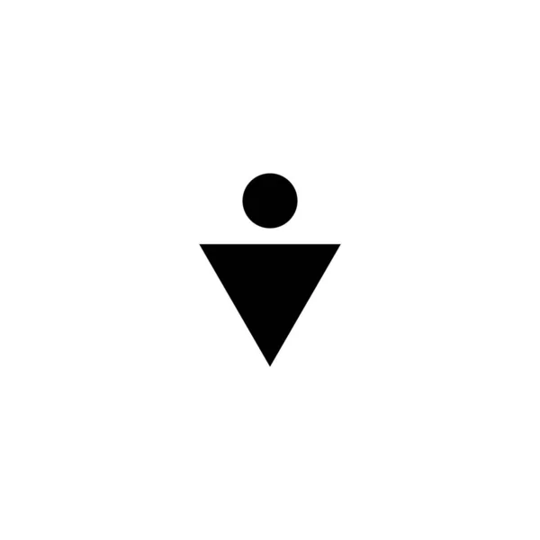 Ikone des Männerdreiecks. Männliches Zeichen für Toilette. Junge WC Piktogramm für Badezimmer. Vektorklo-Symbol — Stockvektor
