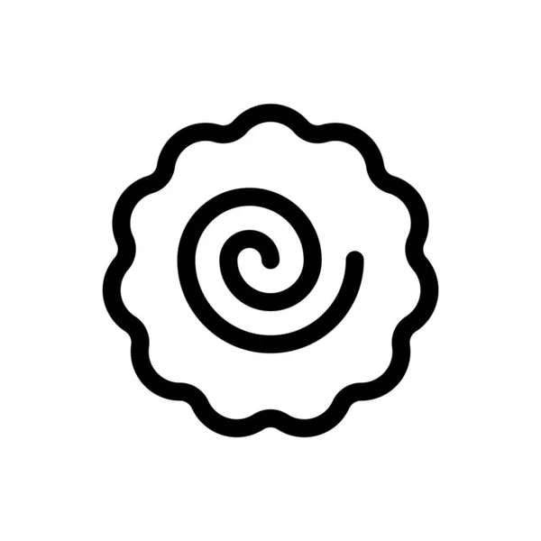 Narutomaki oder Kamaboko surimi Vektor Outline Symbol — Stockvektor