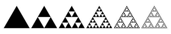 Sierpinski-Dreieck Entwicklungsschritte Vektorgrafiken
