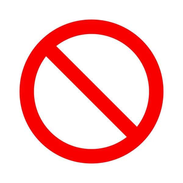 Ingen symbol. Förbudsmärke — Stock vektor