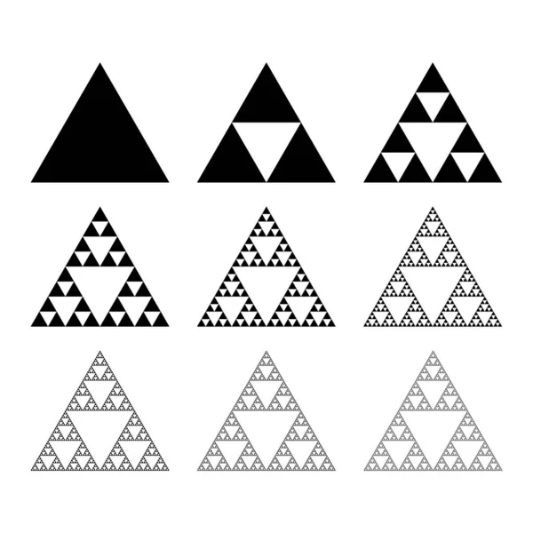 Sierpinski üçgeni evrim adımları