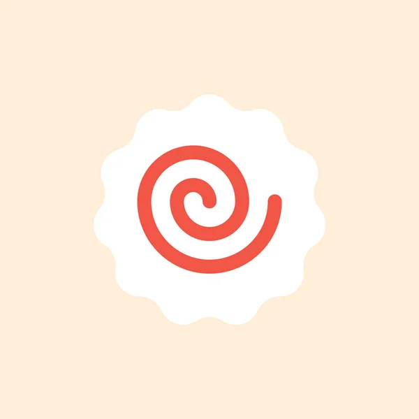 Narutomaki o kamaboko surimi vector icono o ilustración — Vector de stock